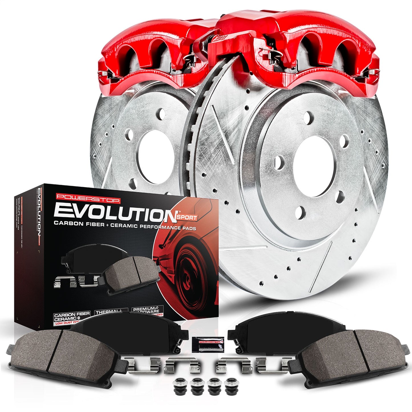 PowerStop - Power Stop 03-09 Lexus GX470 Front Z23 Evolution Sport Brake Kit w/Calipers - KC2421