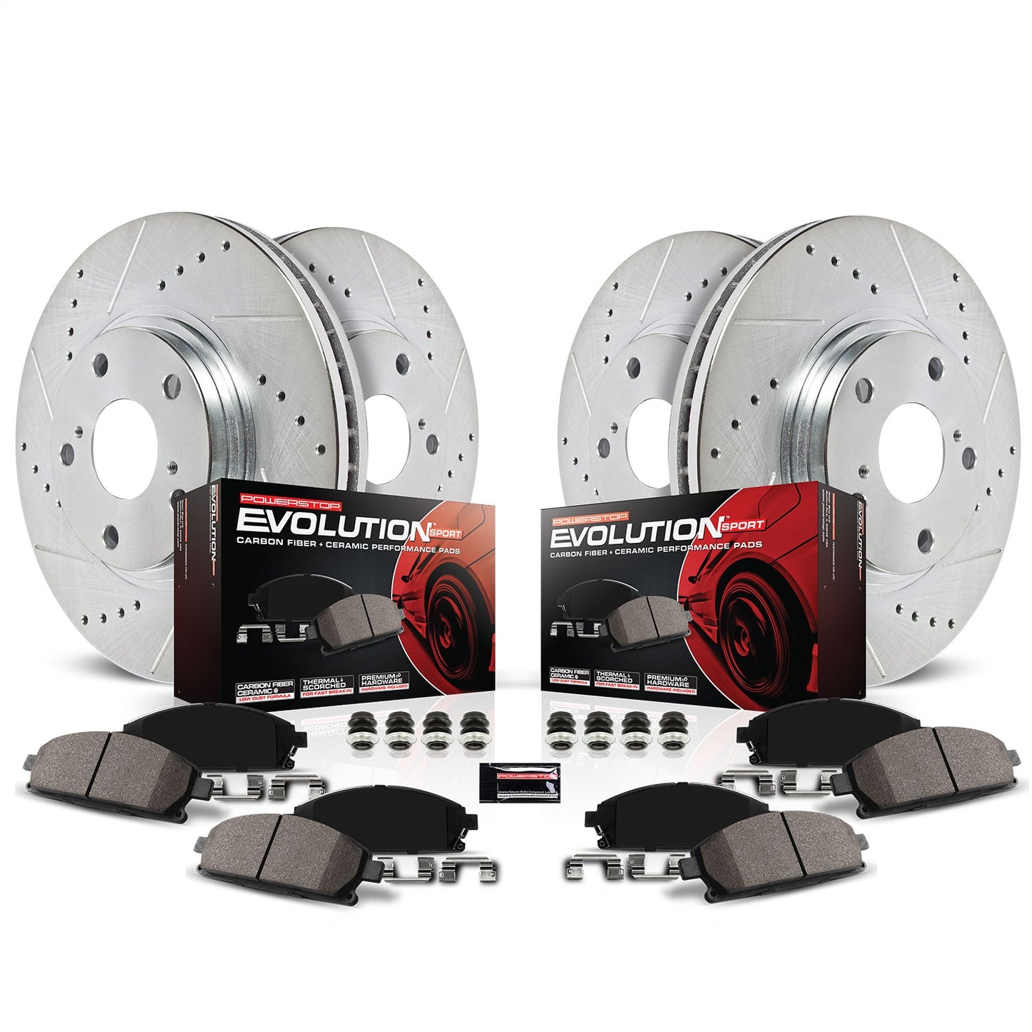 PowerStop - Power Stop 09-10 Subaru Forester Front & Rear Z23 Evolution Sport Brake Kit - K4077