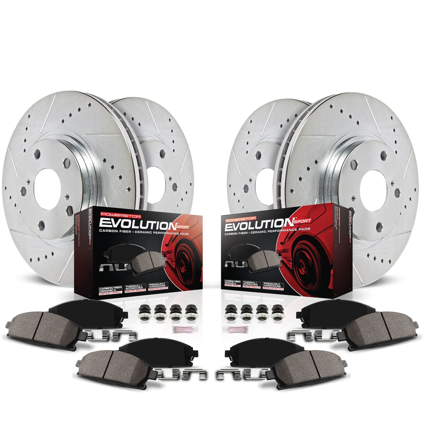 PowerStop - Power Stop 03-09 Lexus GX470 Front & Rear Z23 Evolution Sport Brake Kit - K2422