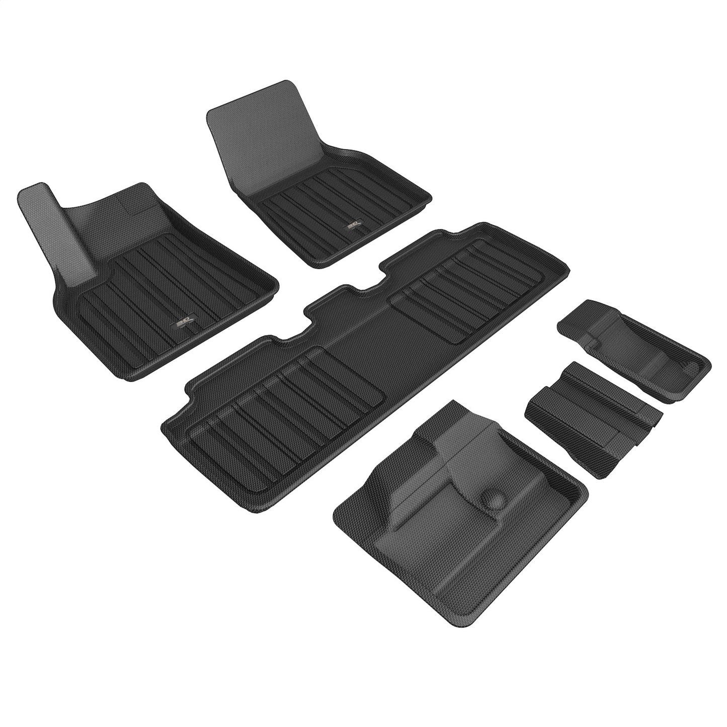 3D MAXpider - ELITECT Floor Mat; Black; 6 pc.; Front Row; 2nd Row; 3rd Row; - E1TL03601809