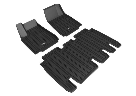 3D MAXpider - ELITECT Floor Mat; Black; 3 pc.; 2 pc. Front Row; 1 pc. 2nd Row; - E1TL01101809