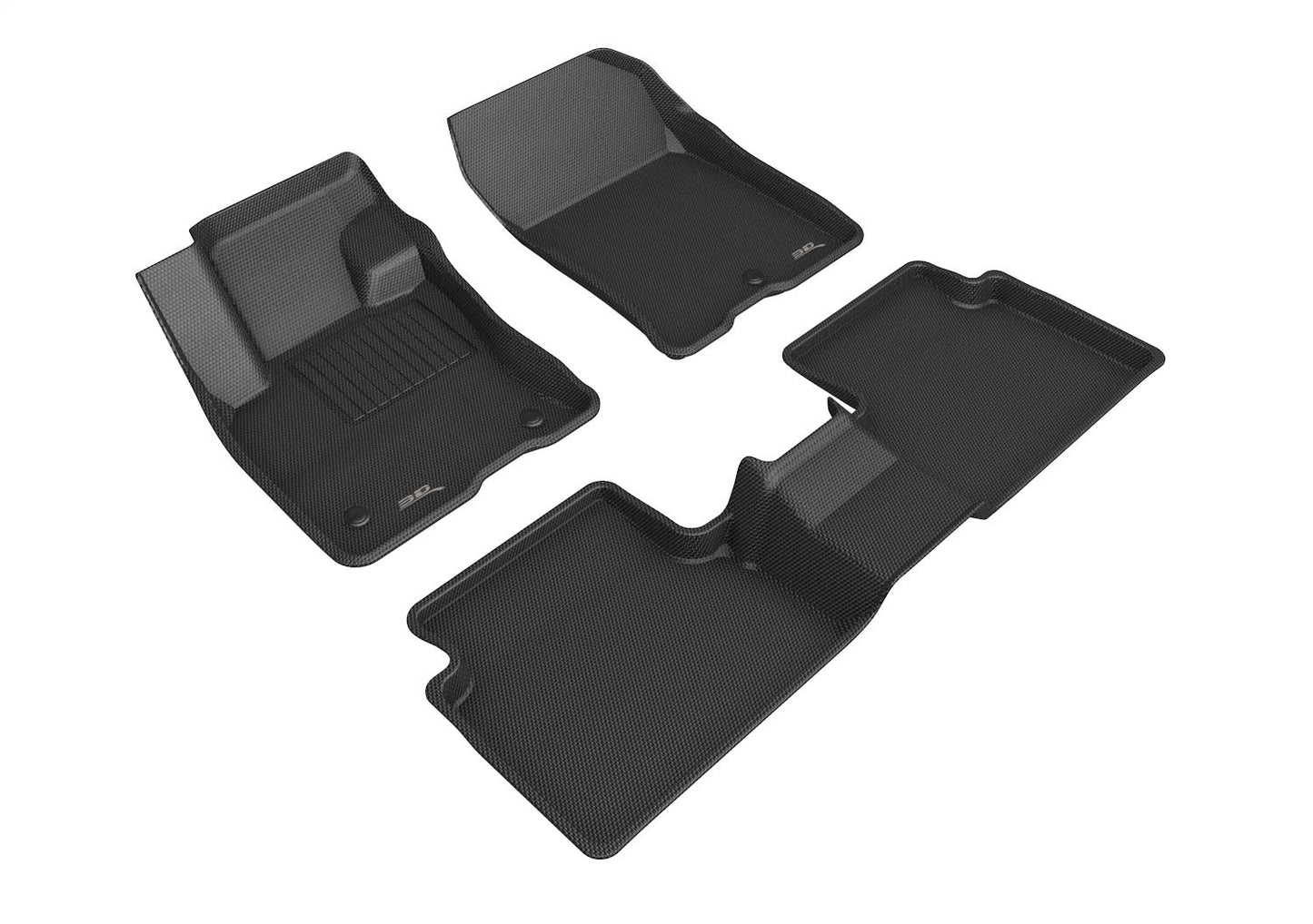 3D MAXpider - KAGU Floor Mat; Black; 3 pc.; 2 pc. Front Row; 1 pc. 2nd Row; - L1FR14301509