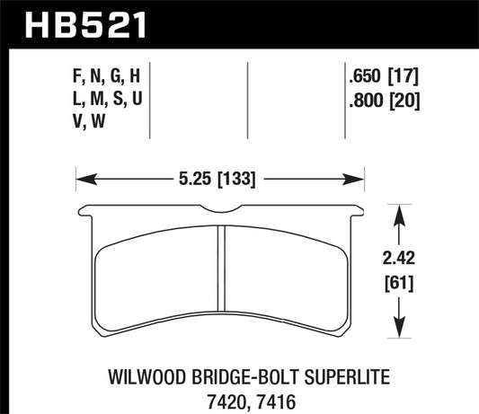 Hawk Performance - Hawk Performance ER-1 Motorsport Brake Pads - HB521D.650