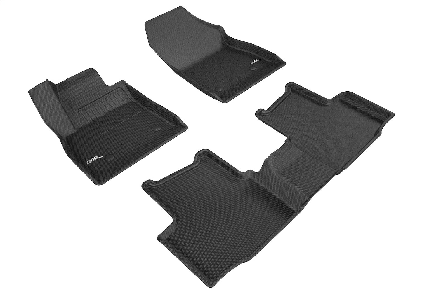 3D MAXpider - KAGU Floor Mat; Black; 3 pc.; 2 pc. Front Row; 1 pc. 2nd Row; - L1CH07601509