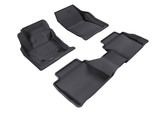 3D MAXpider - KAGU Floor Mat; Black; 3 pc.; 2 pc. Front Row; 1 pc. 2nd Row; - L1FR06001509