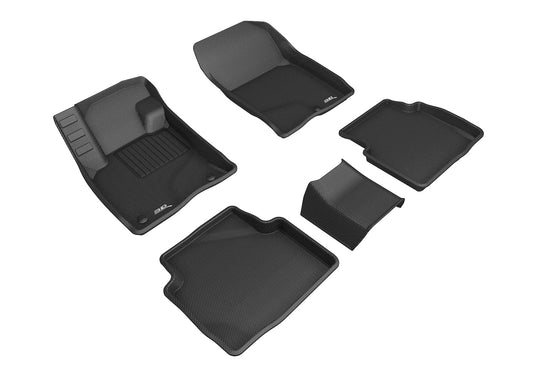 3D MAXpider - KAGU Floor Mat; Black; 5 pc.; 2 pc. Front Row; 3 pc. 2nd Row; - L1FR12301509