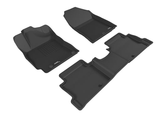 3D MAXpider - KAGU Floor Mat; Black; 3 pc.; Front and Rear; - L1HY07101509