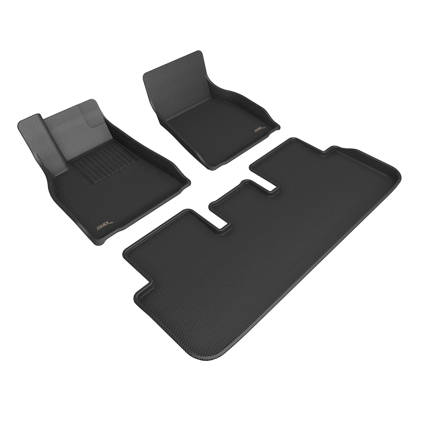 3D MAXpider - KAGU Floor Mat; Black; 3 pc.; 2 pc. Front Row; 1 pc. 2nd Row; - L1TL03801509