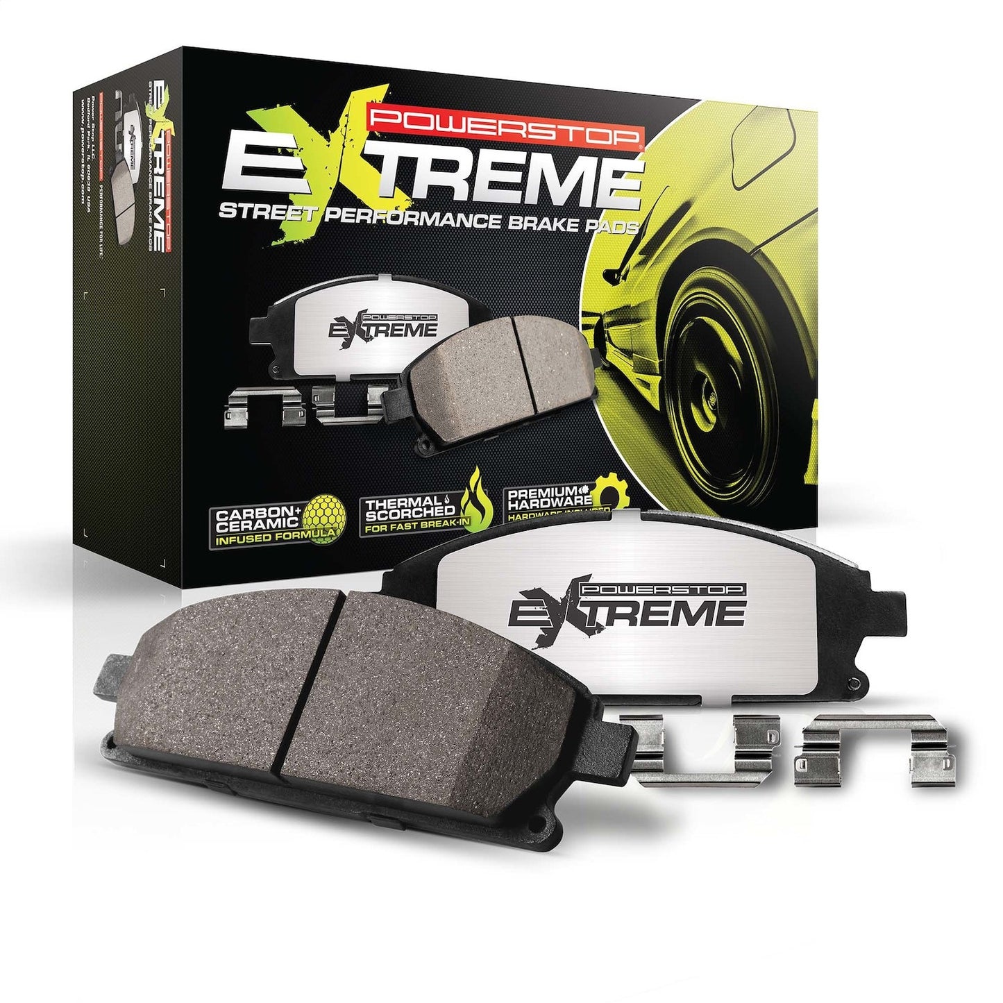 PowerStop - Power Stop 03-05 Infiniti G35 Rear Z26 Extreme Street Brake Pads w/Hardware - Z26-961