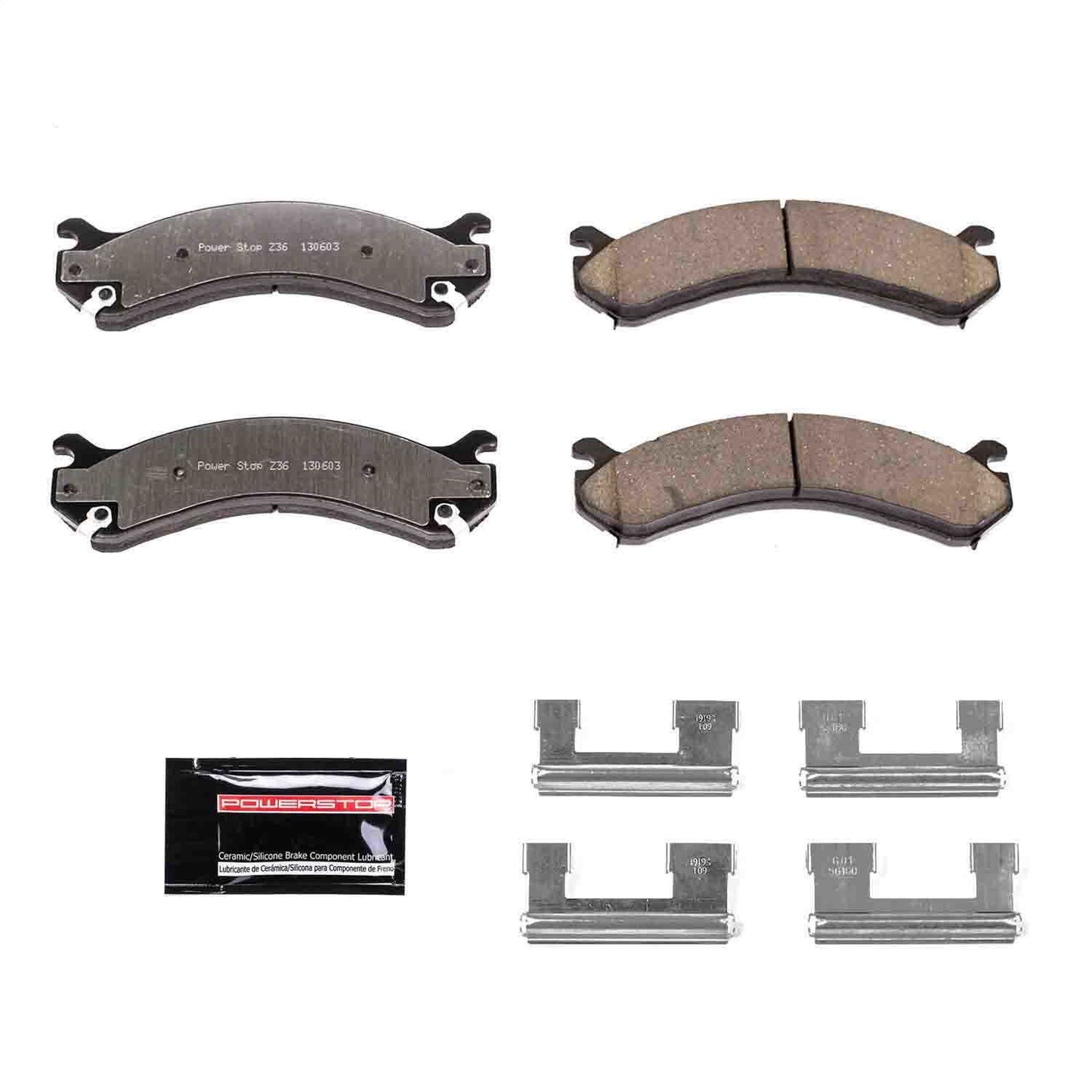 PowerStop - Power Stop 01-06 Chevrolet Silverado 3500 Rear Z36 Truck & Tow Brake Pads w/Hardware - Z36-909