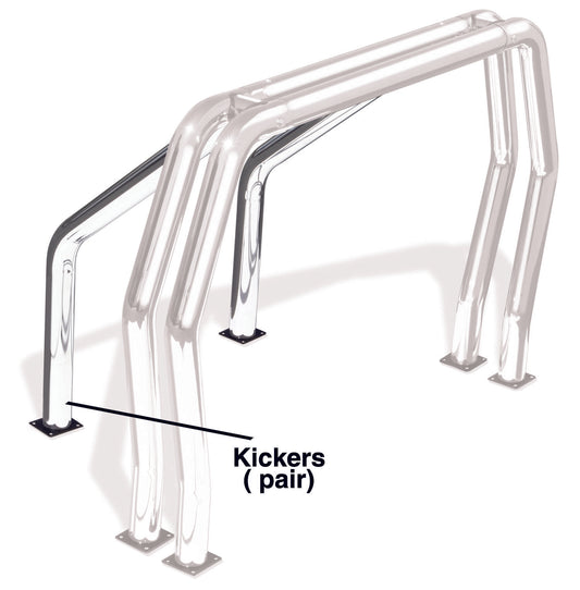 Go Rhino - Bed Bar Component - Pair of Kickers (On wheel wells) - Chrome - 9516C