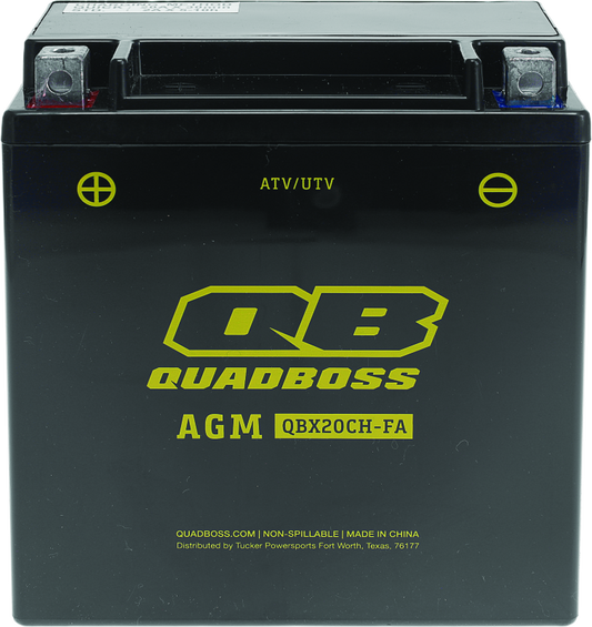 QuadBoss - QuadBoss 10-20 Suzuki LT-A500F KingQuad Maintenance-Free AGM Battery - 401386