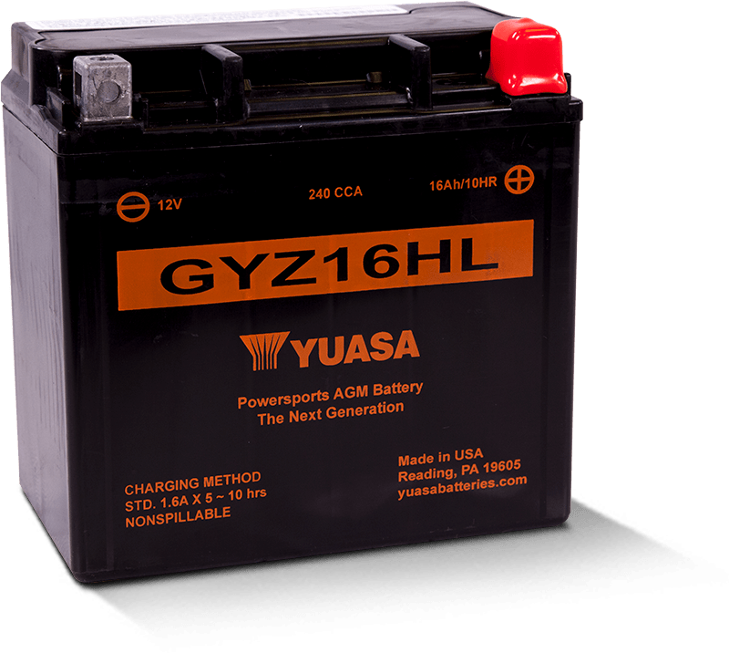 Yuasa Battery - Yuasa GYZ16HL High Performance Maintenance Free AGM 12 Volt Battery - YUAM716GHL