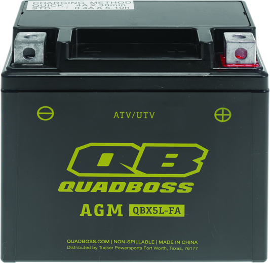 QuadBoss - QuadBoss 06-08 Arctic Cat 50 DVX Maintenance-Free AGM Battery - 401376