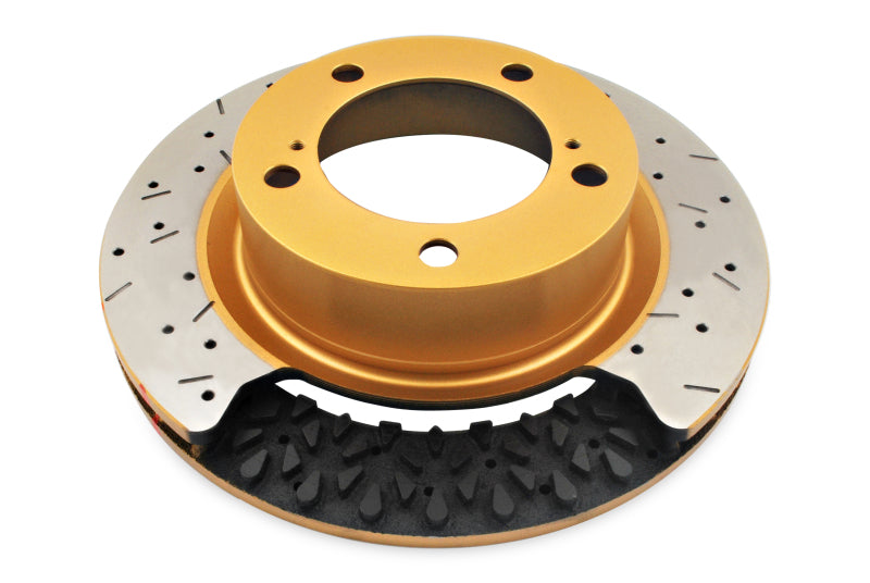 DBA - DBA 15-20 Ford Mustang GT Perf Package (380mm Front Rotor) Front 5000 Series Drilled Rotor w/Blk Hat - 52166BLKXD