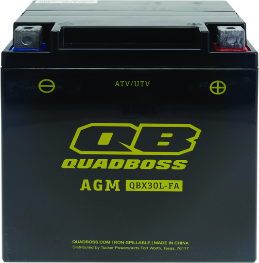 QuadBoss - QuadBoss Maintenance-Free AGM Battery QBX30L-FA - 401387