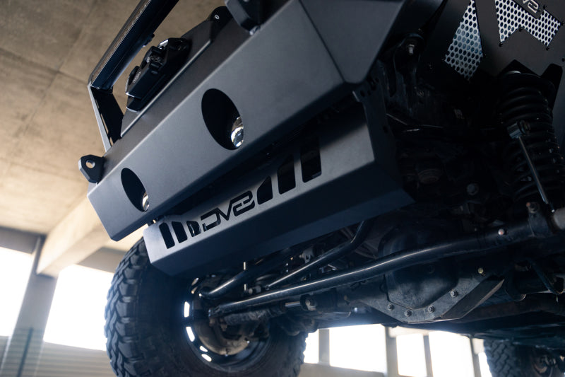 DV8 Offroad - DV8 Offroad 18-23 Jeep Wrangler JL/JT Front Bumper Sway-Bar Disconnect Motor Skid Plate - SPJL-02