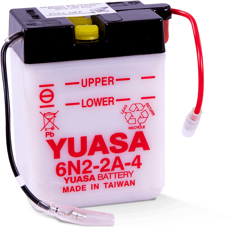 Yuasa Battery - Yuasa 6N2-2A-4 Conventional 6 Volt Battery - YUAM2620B