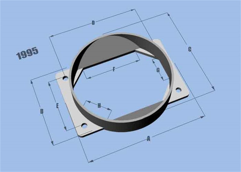 Vibrant - Mass Air Flow Sensor Adapter Plate, for Mitsubishi Applications - 1995