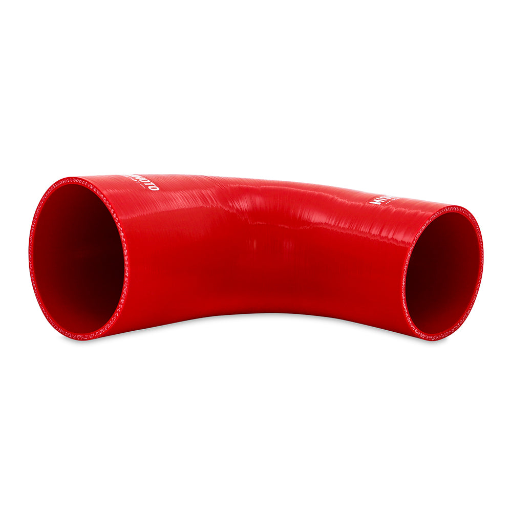 Mishimoto - Mishimoto 90-Degree Silicone Transition Coupler, 3.50-in to 4.00-in, Red - MMCP-R90-3540RD