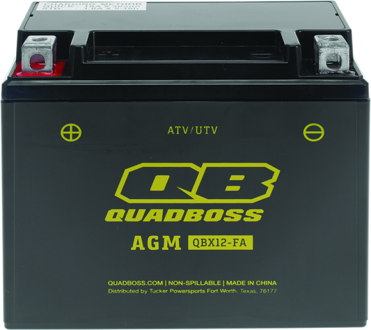 QuadBoss - QuadBoss Maintenance-Free AGM Battery QBX12-FA - 401381