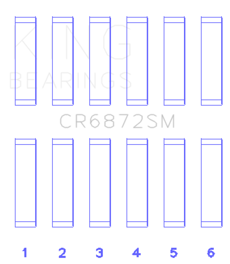 King Engine Bearings - King Toyota 1GR-FE (Size STD) Connecting Rod Bearing Set - CR6872SM