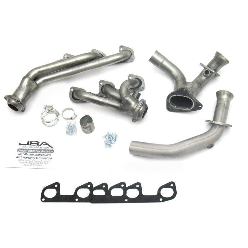 JBA - JBA 95-97 Ford Ranger 4.0L OHV 1-1/2in Primary Raw 409SS Cat4Ward Header - 1634S