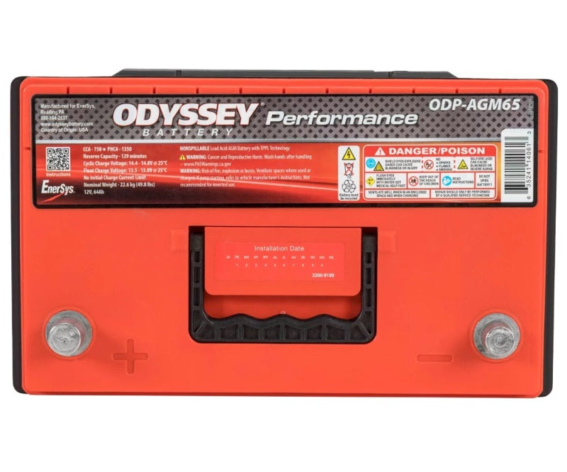 Odyssey Battery - Odyssey Battery Auto/Truck/Heavy Duty & Commercial Performance AGM Battery (65-760) - ODP-AGM65