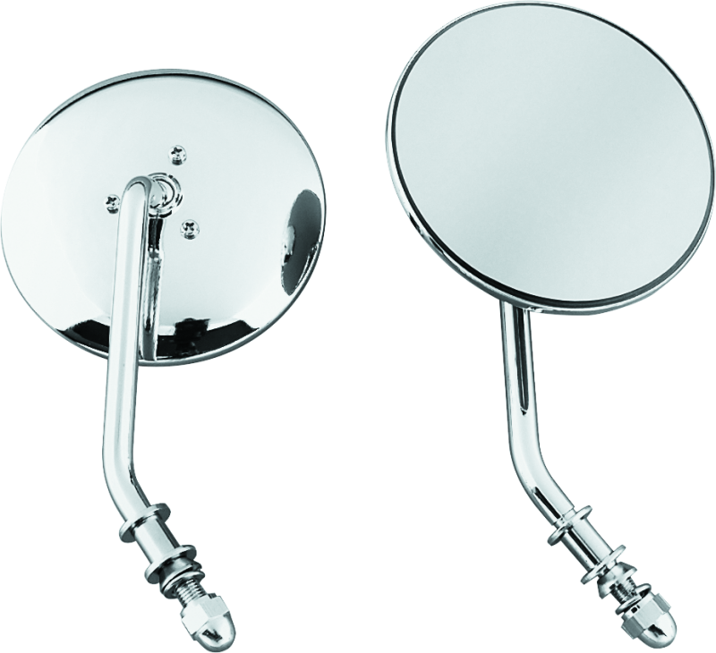 Bikers Choice - Bikers Choice 65-Up Chrome 4 Inch Round Short Stem Mirror Right Custom - 489711