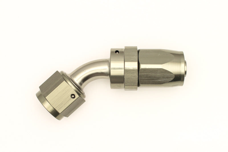 DeatschWerks - DeatschWerks 8AN Female Swivel 45-Degree Hose End CPE - 6-02-0806