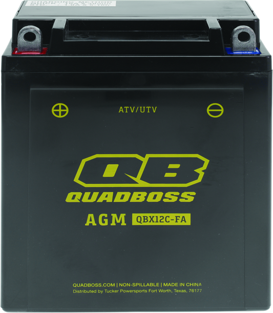 QuadBoss - QuadBoss 89-04 Yamaha YFA-1 Breeze 125 Maintenance-Free AGM Battery - 401382