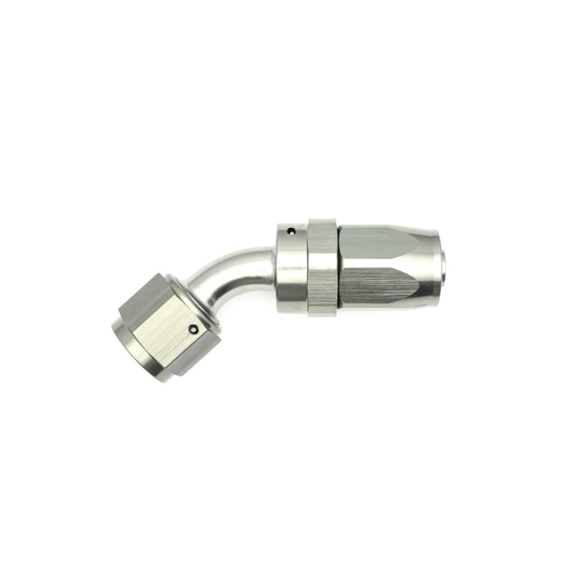 DeatschWerks - DeatschWerks 8AN Female Swivel 45-Degree Hose End CPE - 6-02-0806