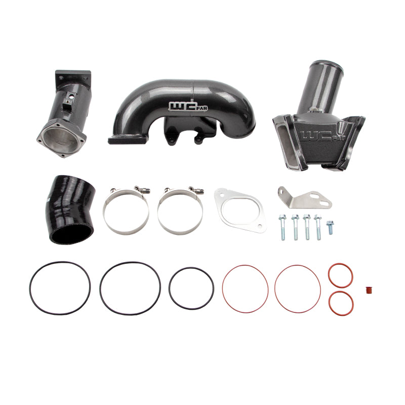 Wehrli - Wehrli 2007.5-2010 LMM Duramax High Flow 3in Y-Bridge Kit- Gloss Black - WCF100164-GB