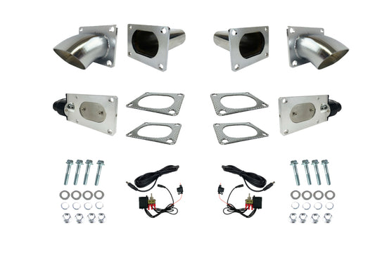 Granatelli Motor Sports - Granatelli 3.0in Oval Stainless Steel Electronic Dual Exhaust Cutout - 313530D