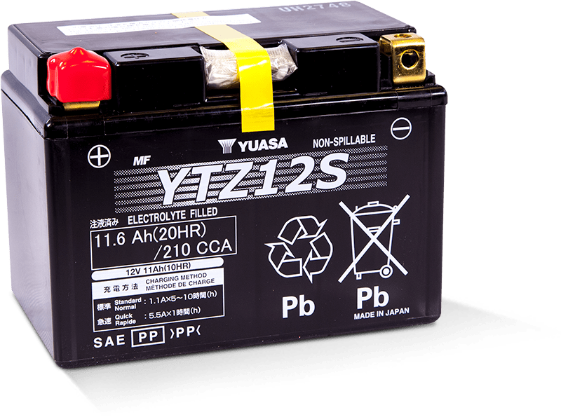 Yuasa Battery - Yuasa YTZ12S Maintenance Free AGM 12 Volt Battery - YUAM7212A