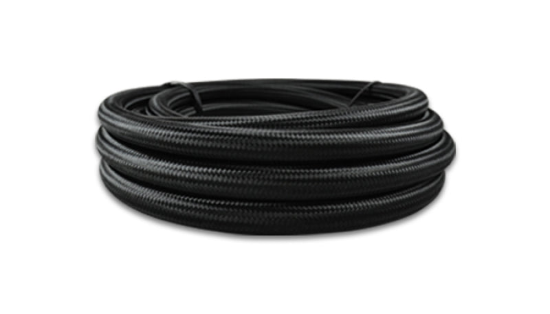 Vibrant - 150ft Roll of Black Nylon Braided Flex Hose; AN Size: -8; Hose ID: 0.44" - 12008 - MST Motorsports