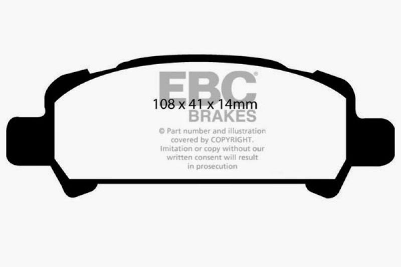 EBC Brakes - High friction front sport and race pad where longevity and performance is a must - DP51293NDX