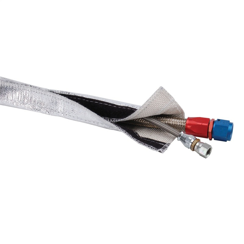 DEI - DEI Heat Shroud 3/4in I.D. x 3ft - Aluminized Sleeving - Hook and Loop Edge - 10457