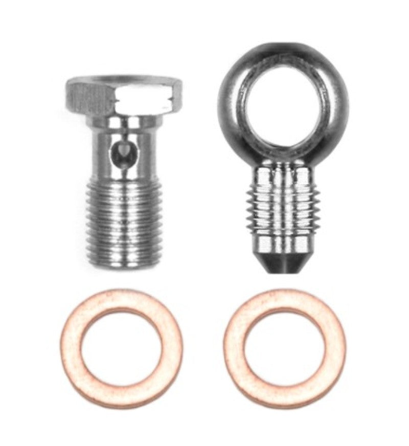 Wilwood - Wilwood Banjo Fitting Kit -3 male to 10mm-1.00 Banjo Bolt & Crush Washers (1 qty) - 220-14431