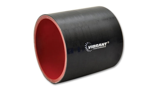 Vibrant - Straight Hose Coupler, 4.00" I.D. x 3.00" long - Black - 2718