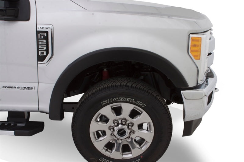 Bushwacker - Pocket/Rivet Style Fender Flares Black Smooth Finish 2-Piece Front - 70017-02 - MST Motorsports