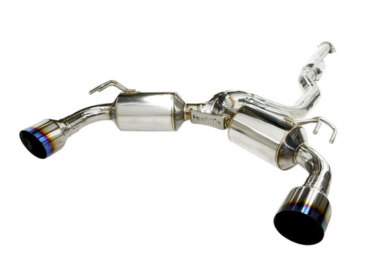 Invidia - Invidia 2009+ Mitsubishi Evo X Dual N1 Titanium Tip Cat-back Exhaust - HS09MEXGD1ST