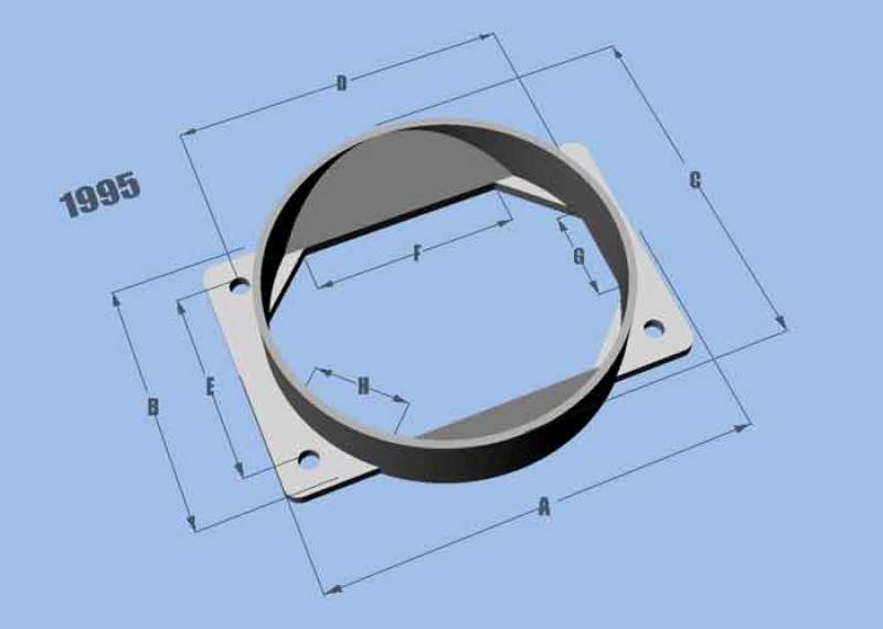 Vibrant - Mass Air Flow Sensor Adapter Plate, for Mitsubishi Applications - 1995