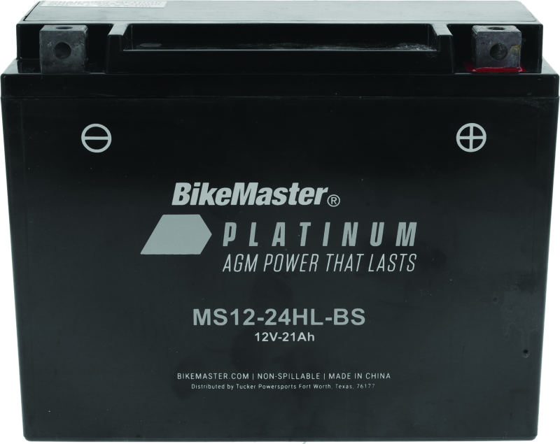 Bike Master - BikeMaster AGM Battery - MS12-24HL-BS - 780765