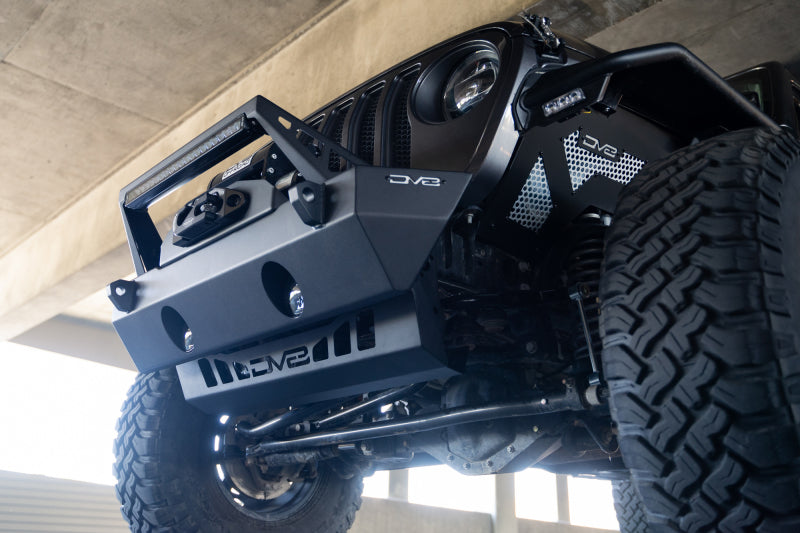 DV8 Offroad - DV8 Offroad 18-23 Jeep Wrangler JL/JT Front Bumper Sway-Bar Disconnect Motor Skid Plate - SPJL-02