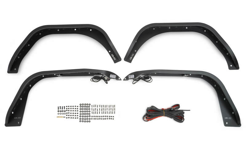 DV8 Offroad - DV8 Offroad 18-23 Jeep Wrangler JL Slim Fender Flares - FDJL-07