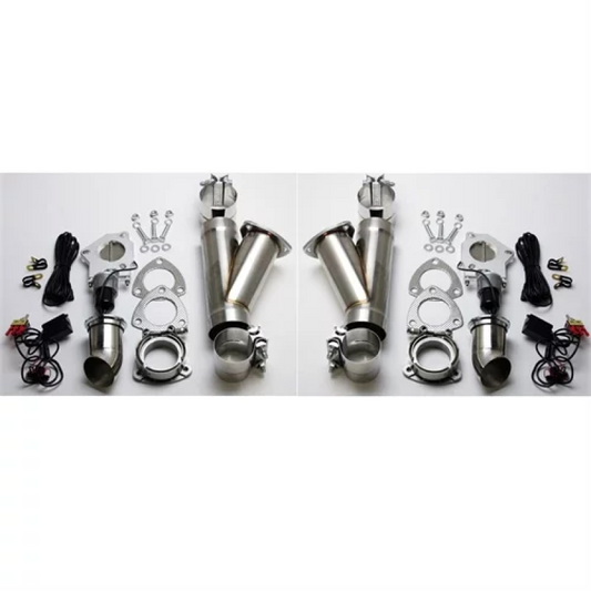 Granatelli Motor Sports - Granatelli 3.0in Stainless Steel Electronic Dual Exhaust Cutout w/Slip Fit & Band Clamp - 302530K