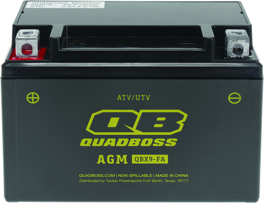 QuadBoss - QuadBoss Maintenance-Free AGM Battery QBX9-FA - 401379