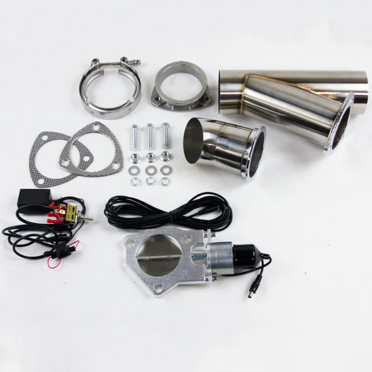 Granatelli Motor Sports - Granatelli 3.0in Stainless Steel Electronic Exhaust Cutout - 307530