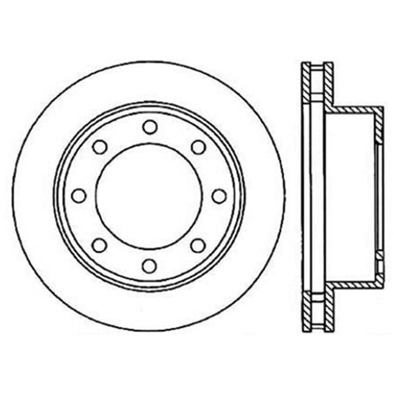 Stoptech - StopTech Power Slot 00-05 Ford Excursion / 01-04 F250 4WD Front Right Slotted Rotor - 126.65086SR